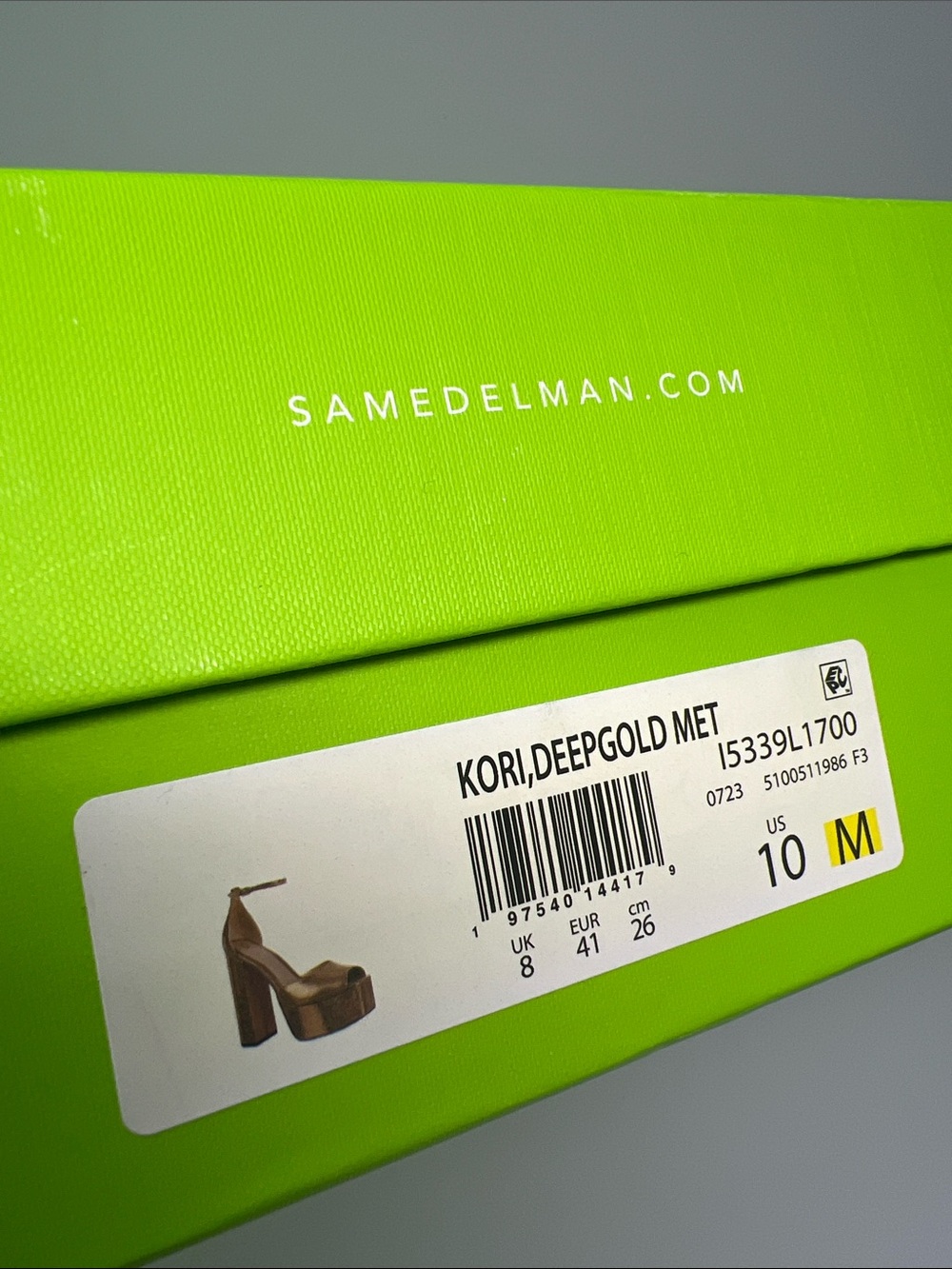 Sam Edelman Metallic Copper Platform Block Heels - Picture 9 of 9